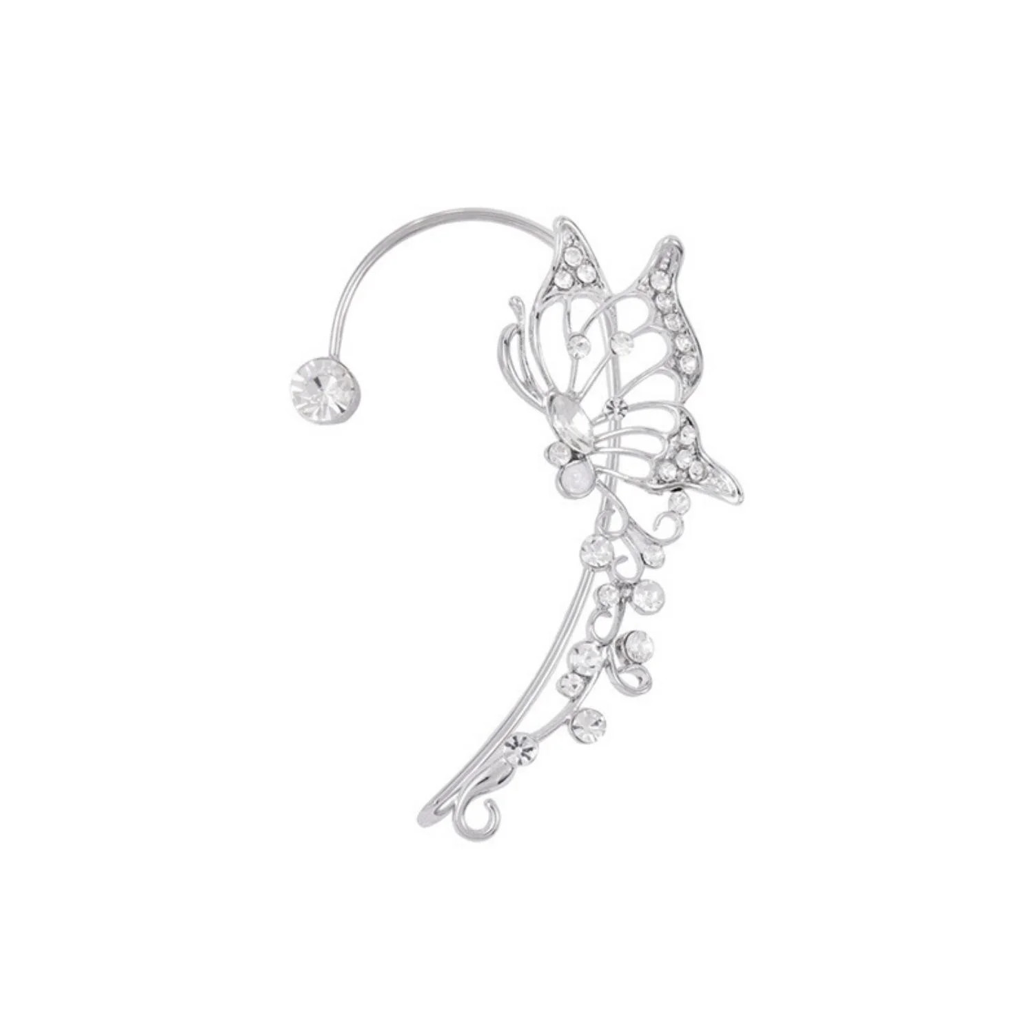 Korean Elf Butterfly Ear Cuff Without Piercing Clip Earrings for Women Elegant