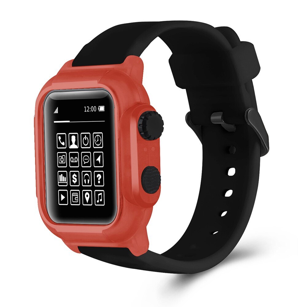 Waterproof Case with iWatch Band Strap For Apple Watch Series 8 7 6 5 4 3 2 1 SE