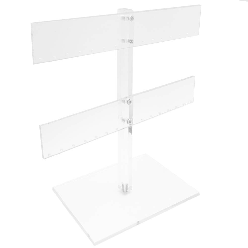 2 Tier Clear Acrylic Jewelry Earring Display Stand Organizer Holder ~ Holds 14 P