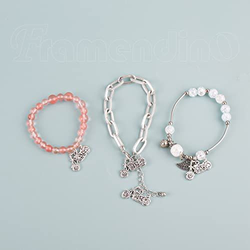Framendino, 30 Pack Motorbike Charms Tibetan Motorcycle 30 Pack,