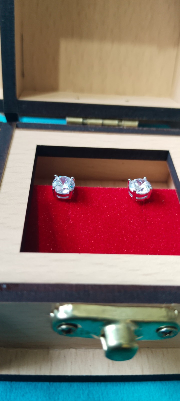 GIA 2.00Ct Round Cut Natural Diamond Stud Earrings In 14K White Gold Pair