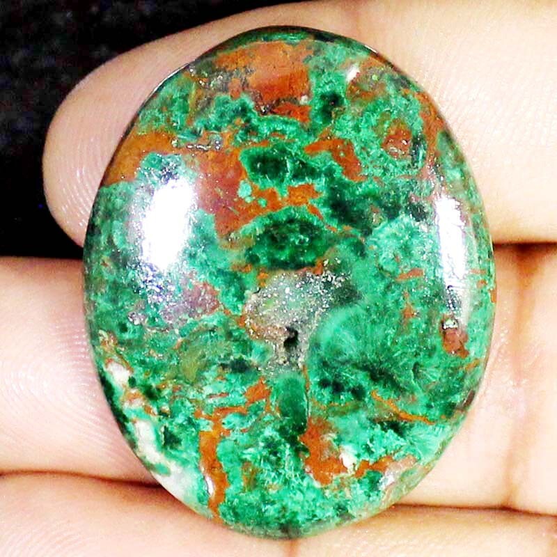33X41X5mm 90.00 CT Natural Sonora Sunrise Chrysocolla Oval Cabochon Loose stone