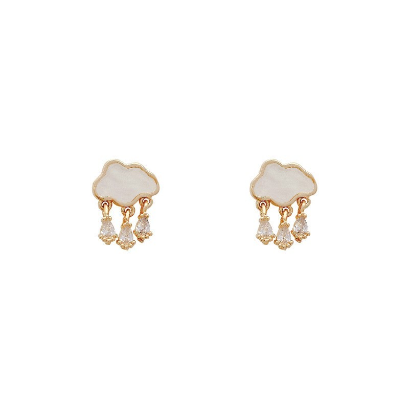 Women’s Elegant Pendant Earrings with Synthetic Zircon Cloud Shaped Earrings