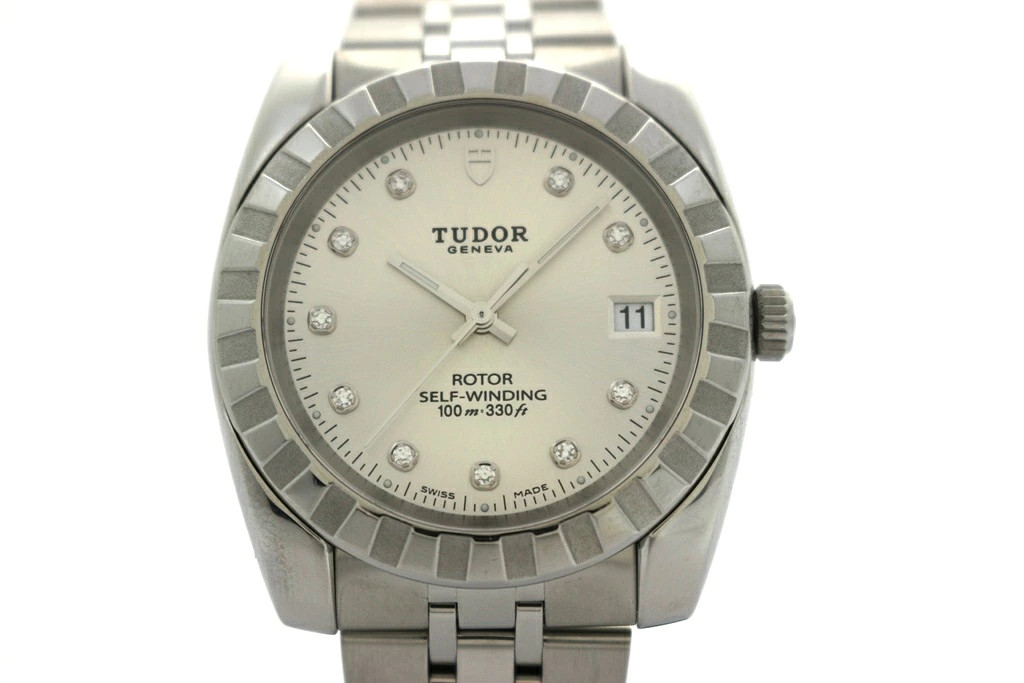 Tudor Classic Date 21010 Stainless Steel 37mm Silver Dial Automatic Men’s #DW692