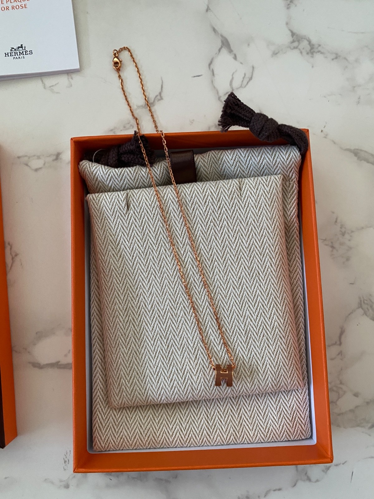New Authentic Hermes Mini Pop H Pendant Necklace Accessory Jewellery Jewelry
