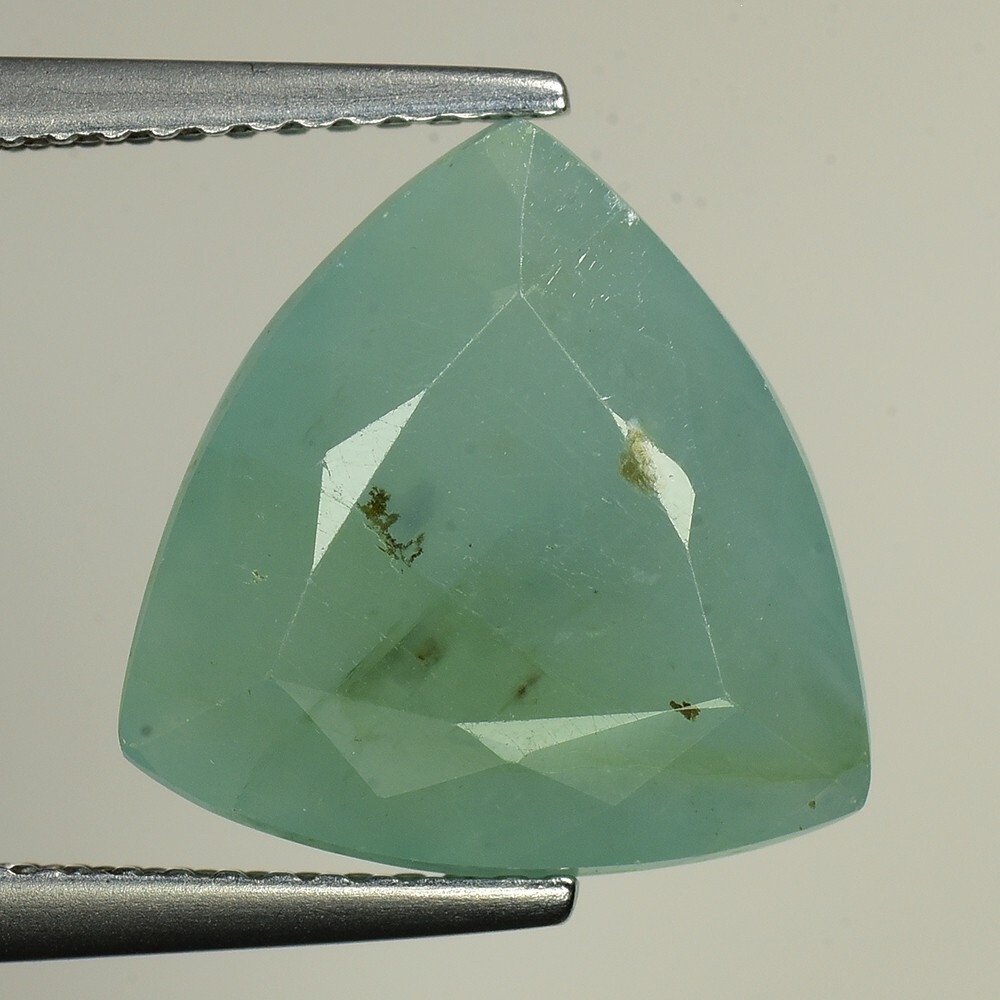 5.37Ct 12.6mm Trillion Cut 100% Natural Unheated Grandidierite Rare Gemstone.