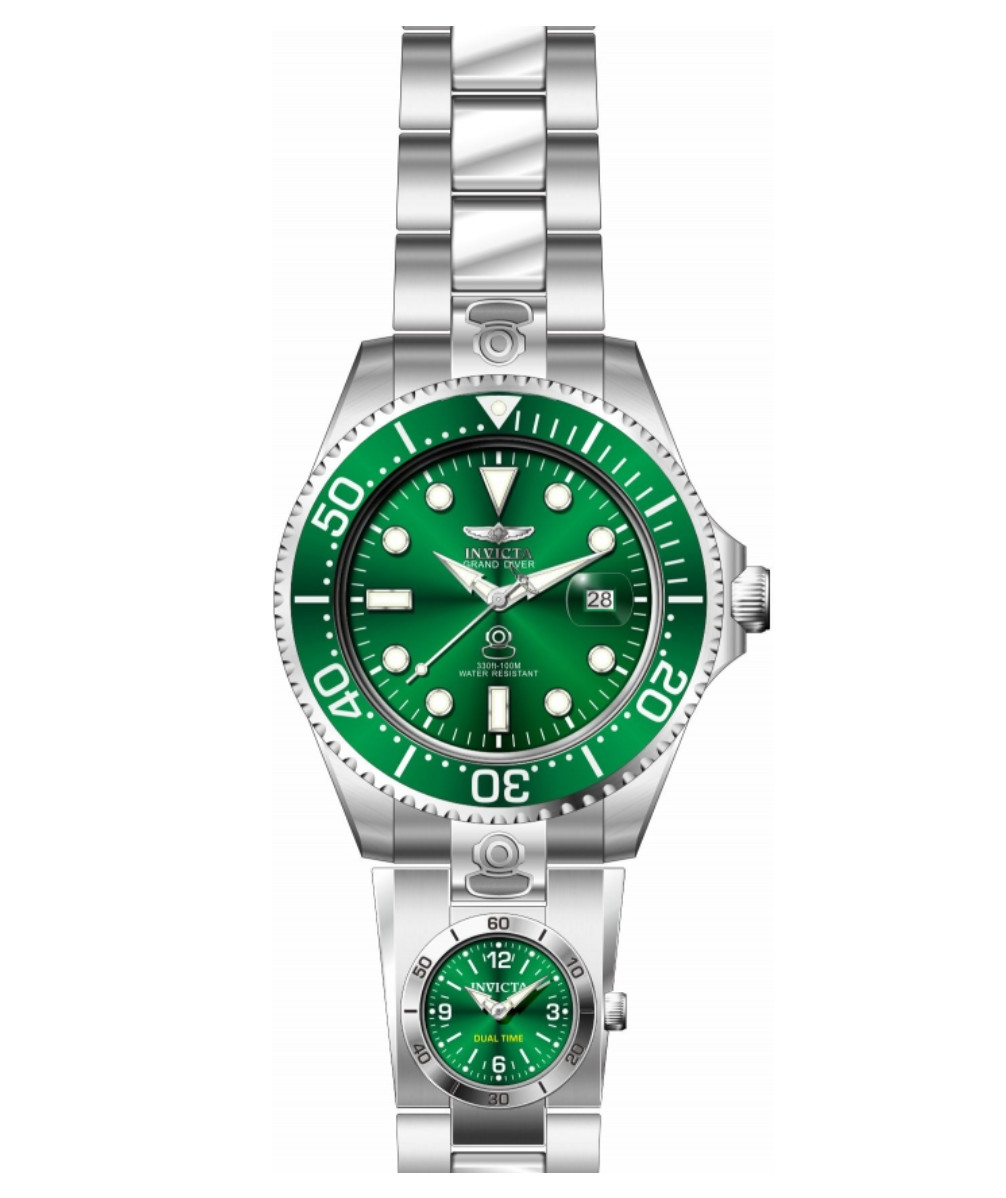 Invicta Emerald Royale – 47mm Grand Diver Automatic Dual Time Watch 45811