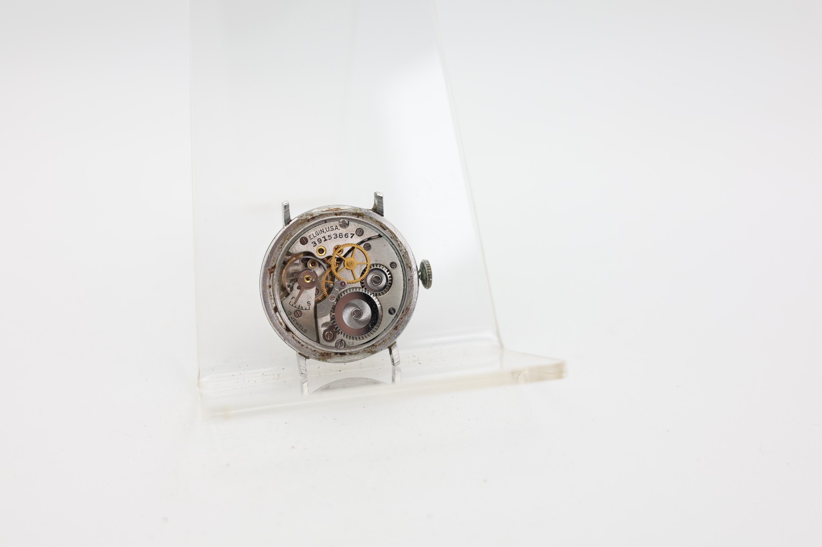 1941 ELGIN CAL. 532, WW2 TRENCH WRIST WATCH 15j 30mm 16mm LUG RUNS (IR)
