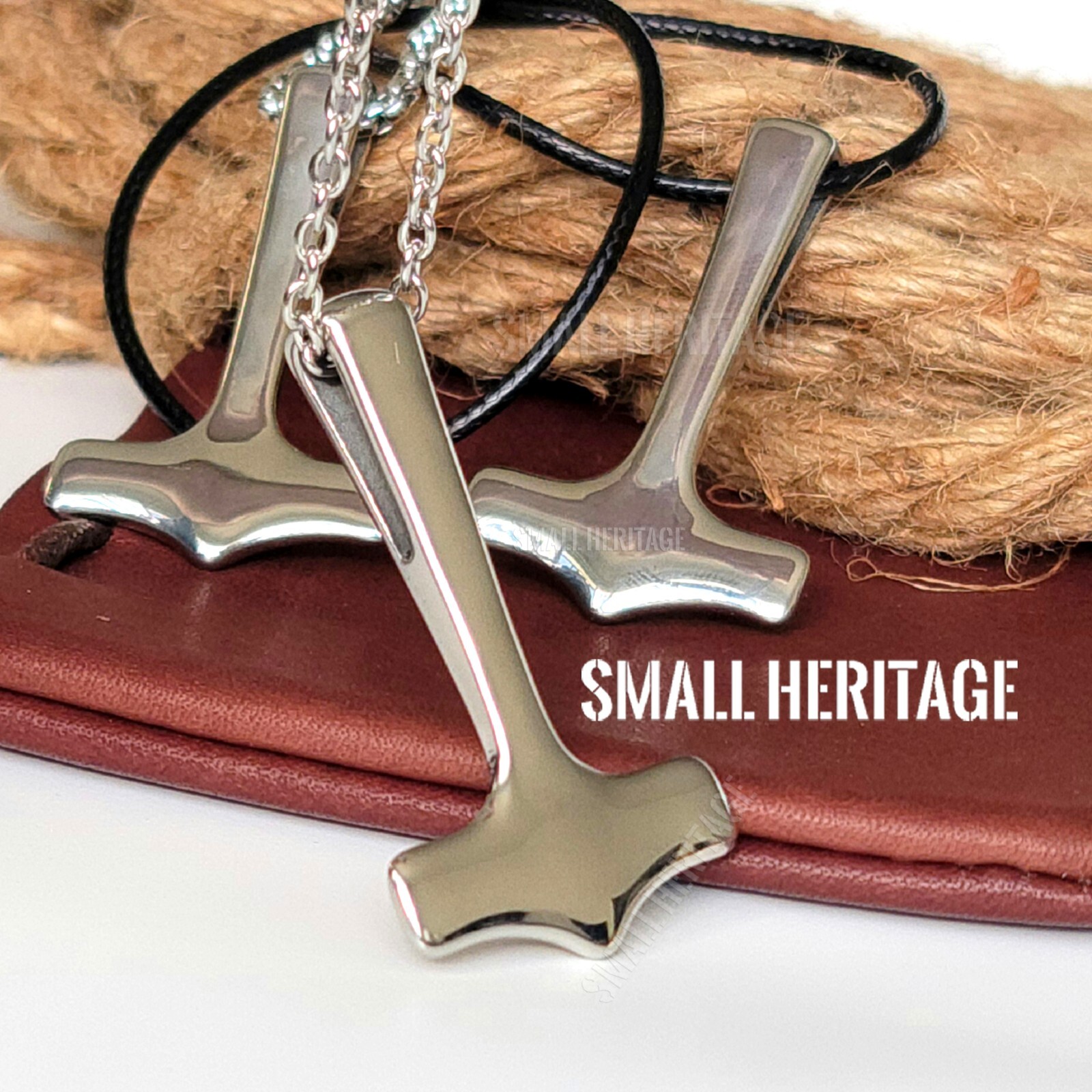 Thor Mjolnir Viking Necklace Hammer Pendant Odin Norse Amulet Men Small Heritage