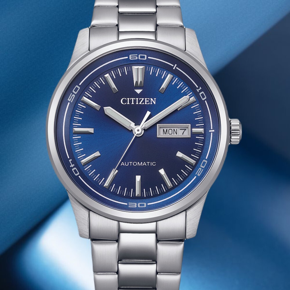 new Citizen Ø42mm automatic mechanical NH8400-87L Blue Dial see thru case back