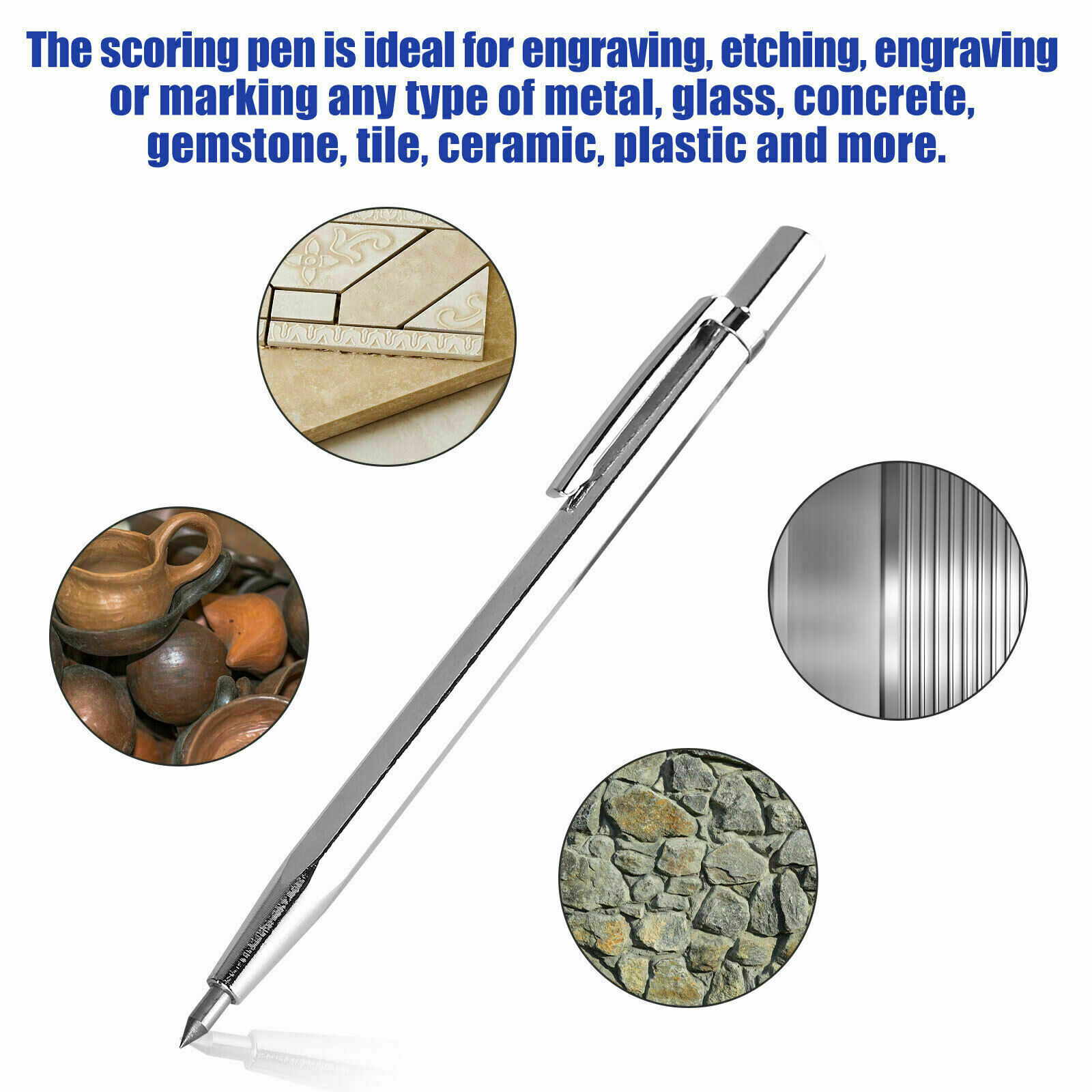 Tungsten Carbide Scriber Pen Engraving Tool Metal Glass Concrete Jewelry Marking