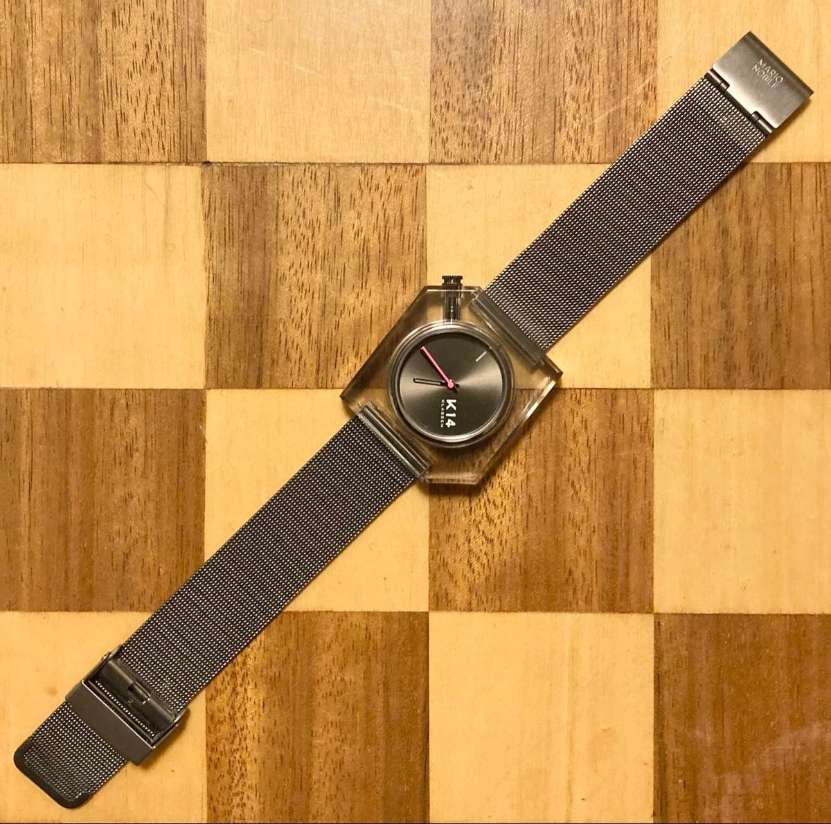 KLASSE14 K14 Gunmetal Mesh Bracelet 40mm Watch 5ATM Includes Case From Japan