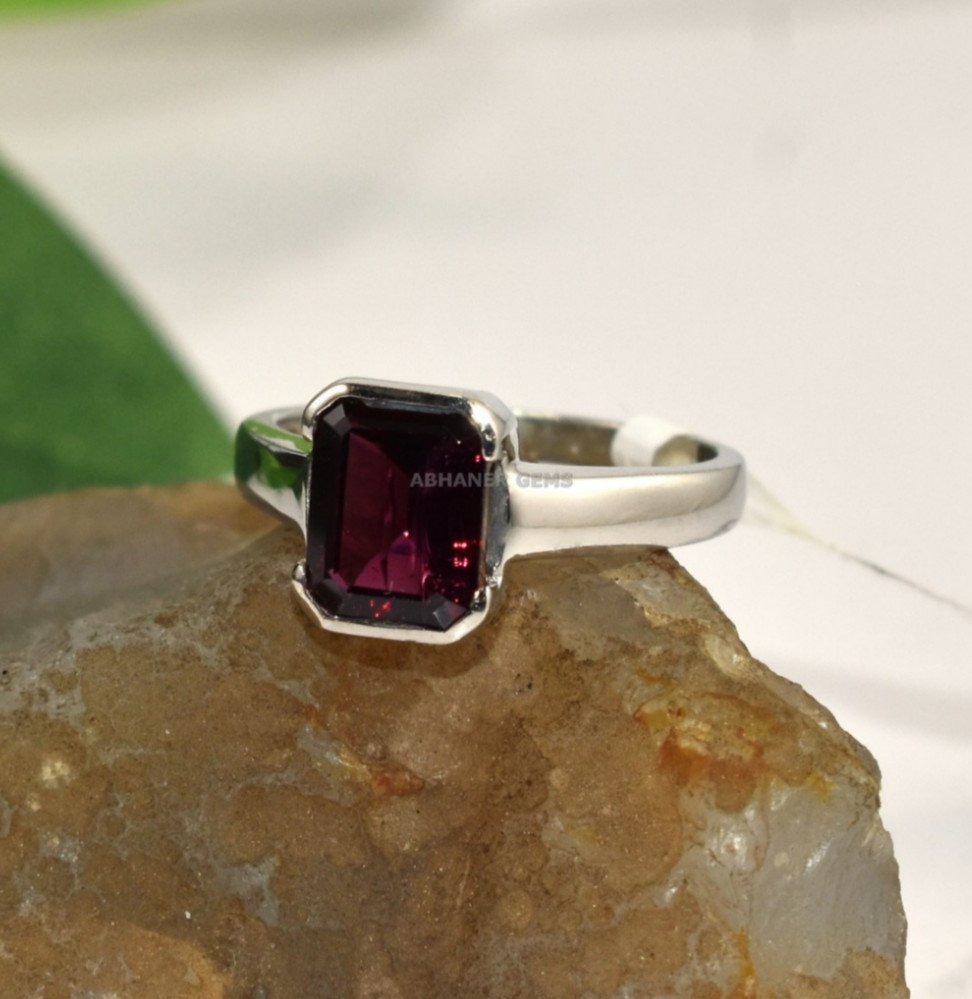 Gorgeous Garnet 925 Sterling Silver Ring Innovative Classic Handmade Jewelry