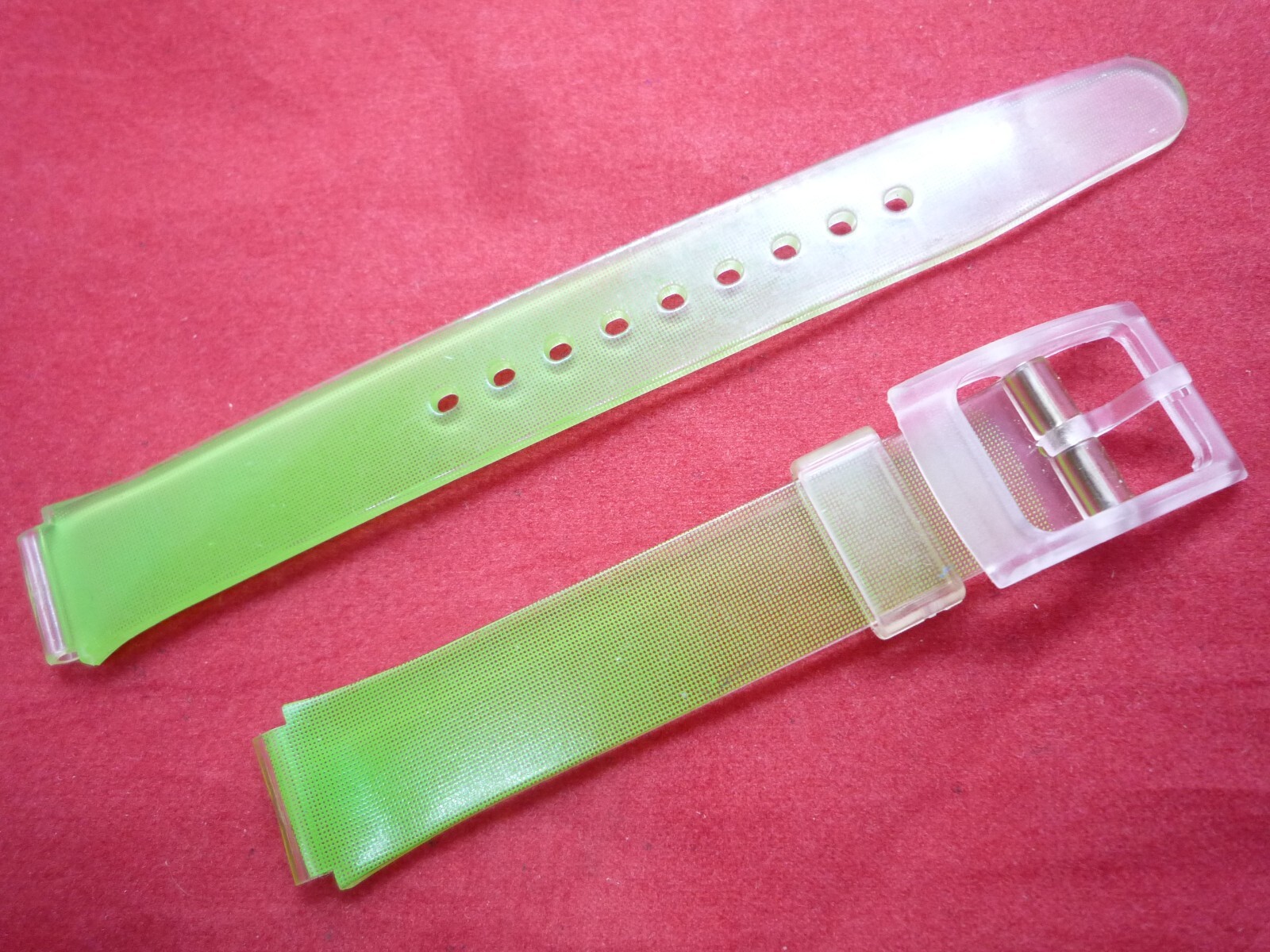 Semi Transparent Green 12 mm Resin / Plastic Childs Watch Strap 12mm Lug