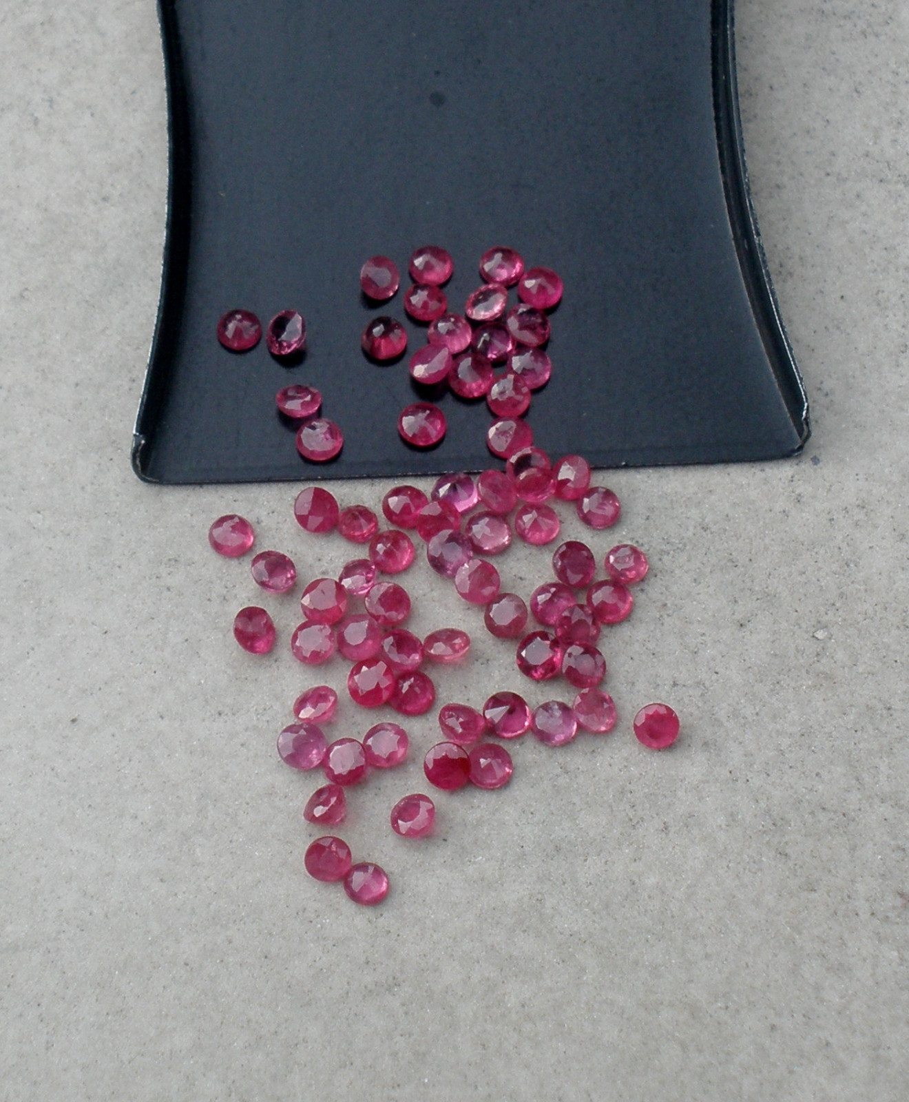 Over 1 carat Red Ruby Round Loose Faceted Natural Gem Parcel 1.8 to 2.0mm each