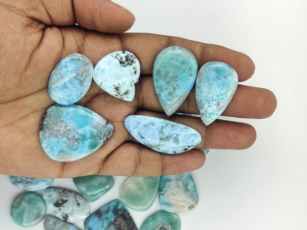 Natural Larimar Loose gemstones For Jewelry Making Wholesale Lot 71248