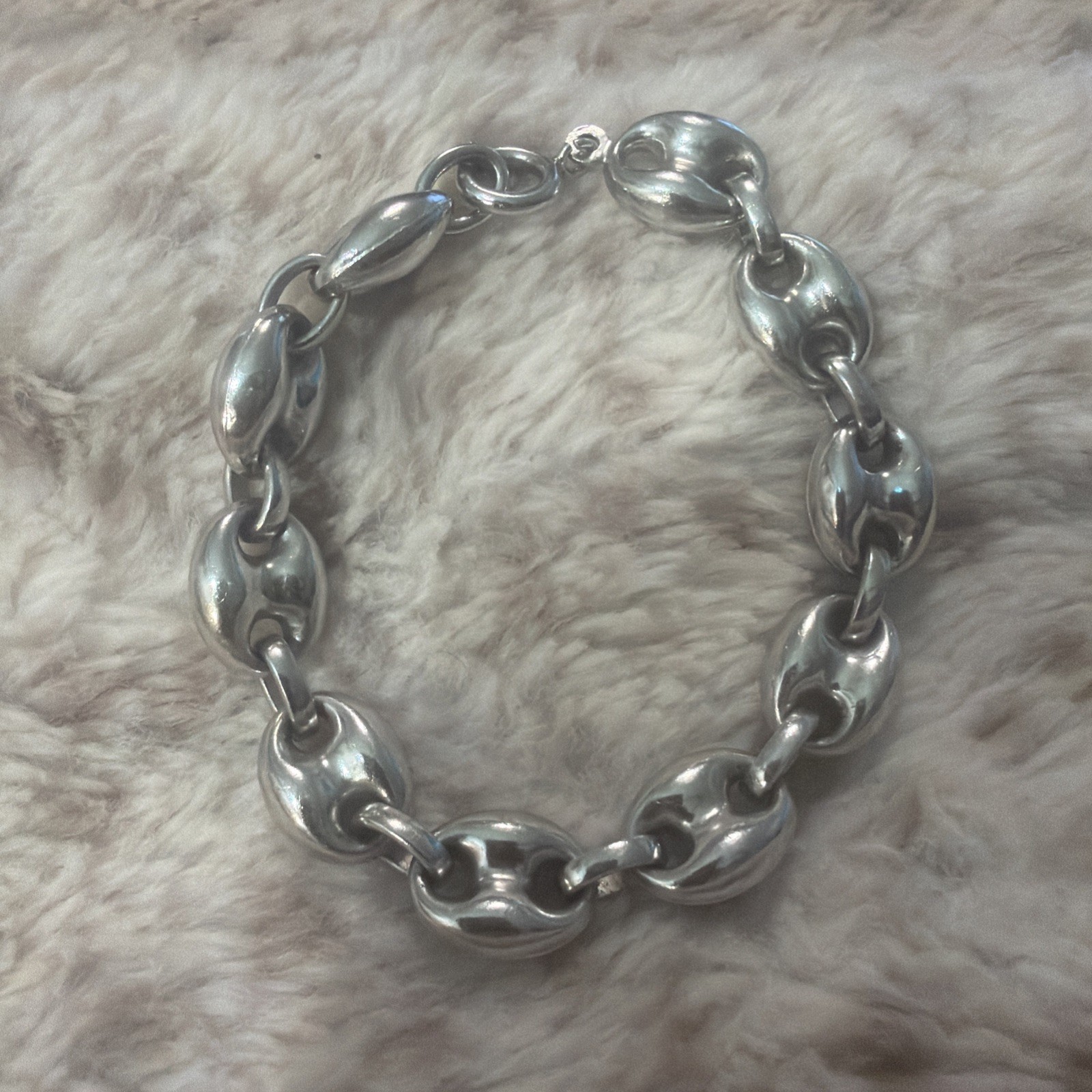 Sterling Silver 925 Puffy Mariner Anchor 12.7MM 7.5″ 20 Grams Bracelet