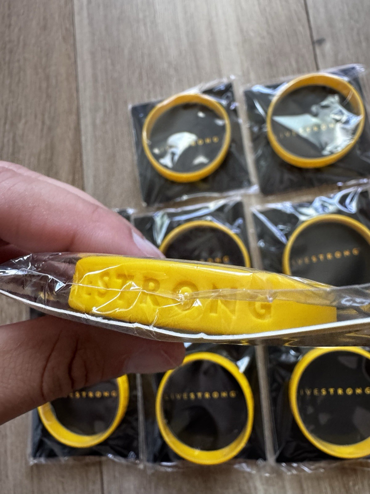 Lot of 9 – Nike Livestrong Authentic Bracelet NEW (Size L/G-XL) 8″/202 mm L – XL