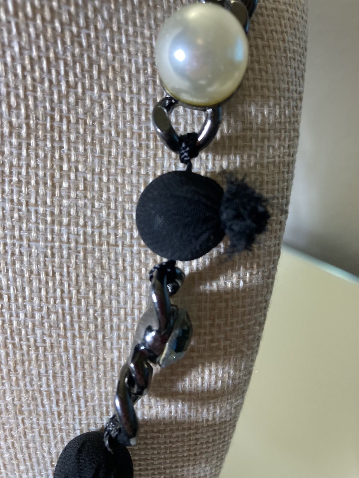 Black & White Layered Statement Necklace