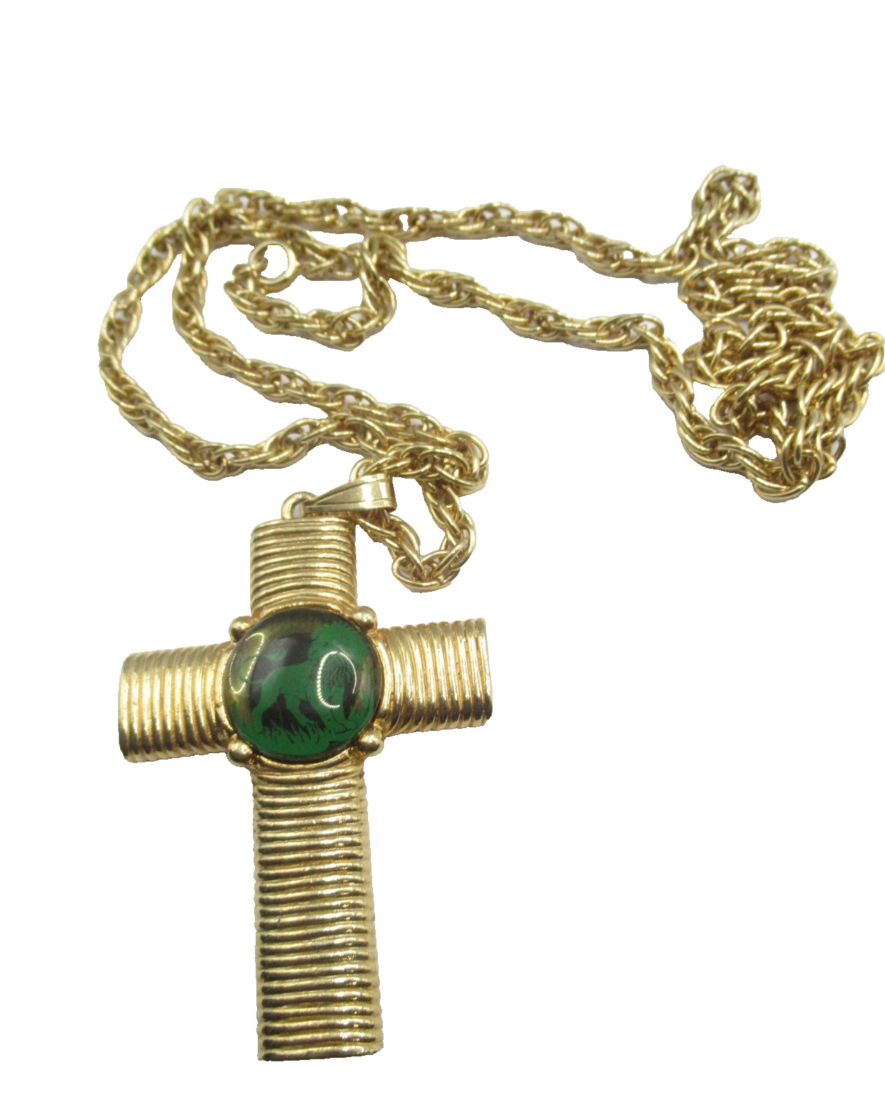 Cross Jean Dixon Leo Lion Horoscope Vintage Necklace Pendant