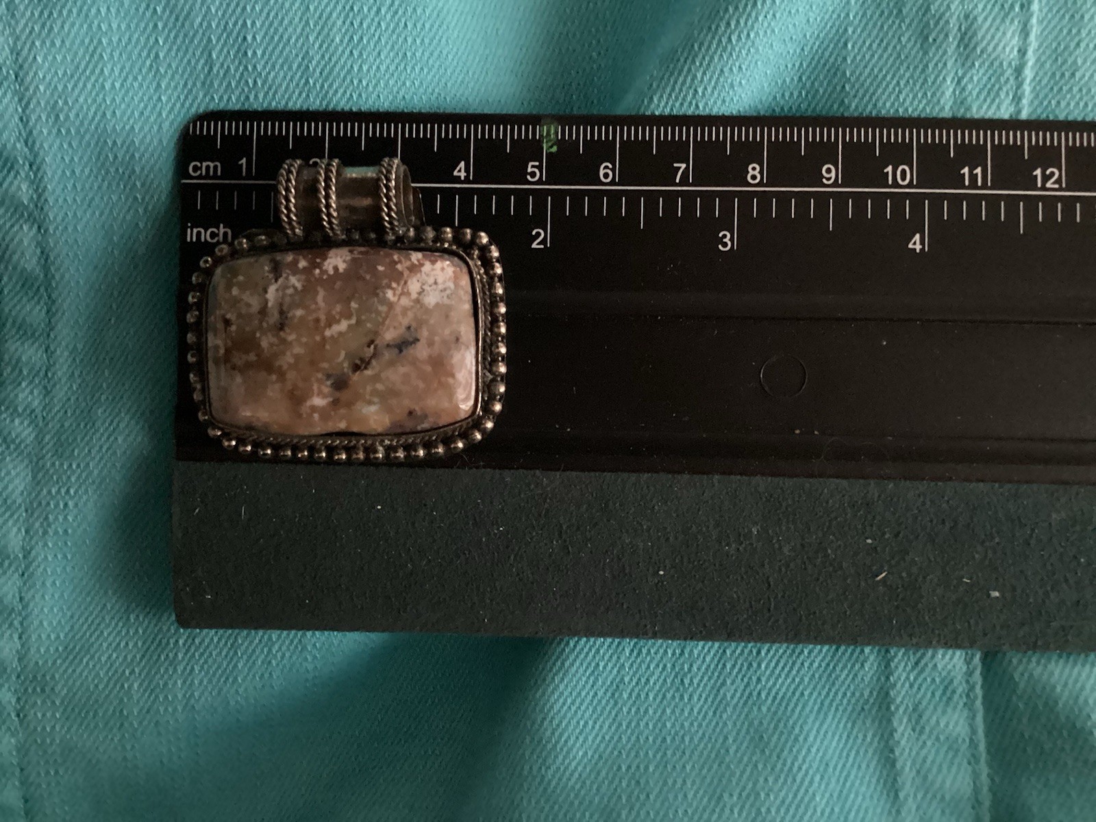 Genuine Stone Pendant, Tan Brown White Rust Black Gray ￼