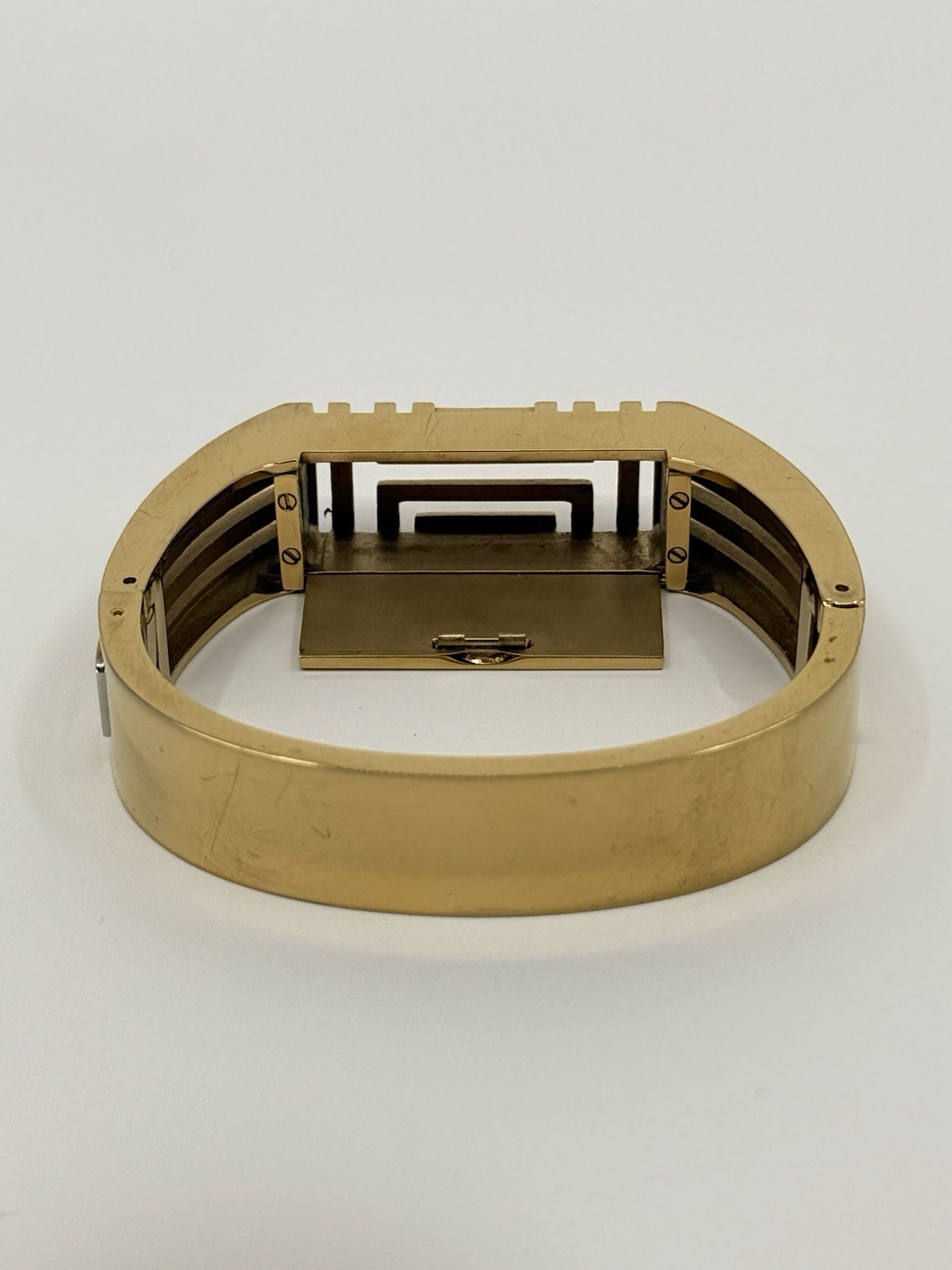 Tory Burch for Fitbit Metal GOLD Hinged Bracelet Dust Bag