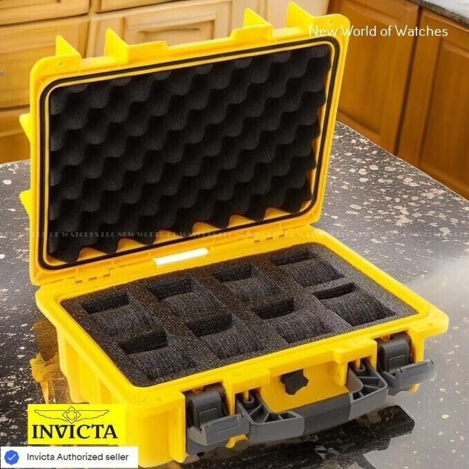Invicta 8-Slot Impact Yellow Dive Collector Waterproof Watch Case (DC8YEL)