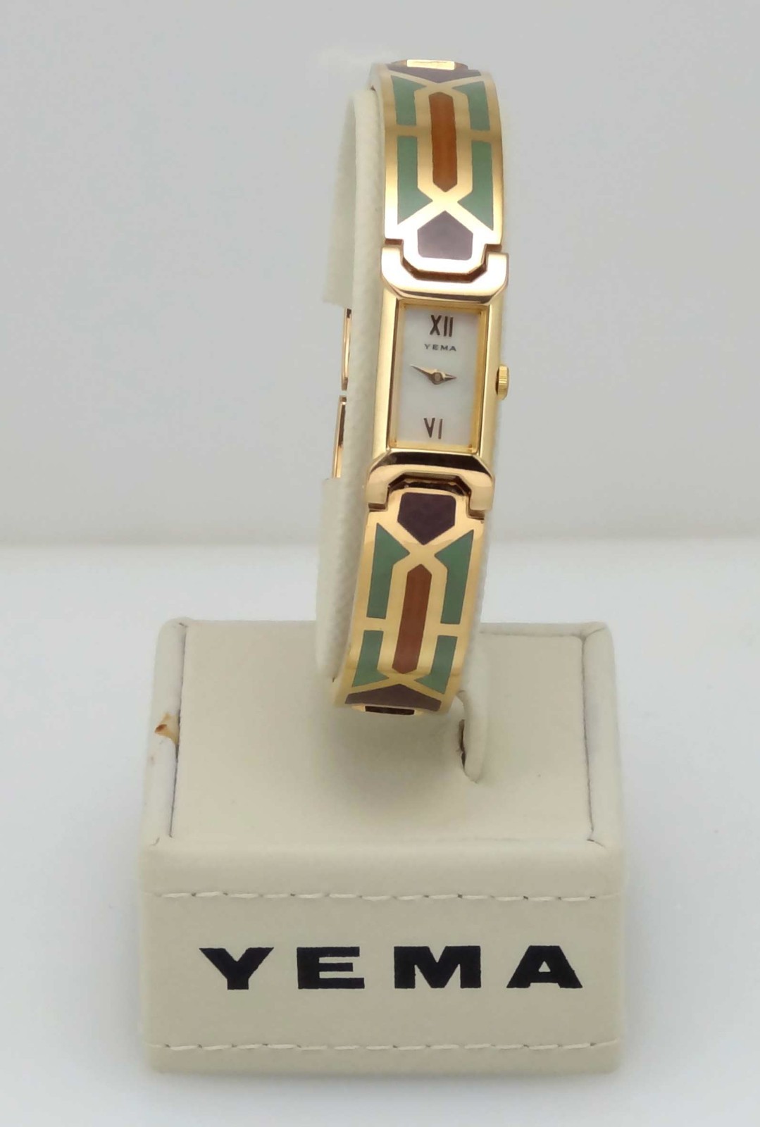 YEMA Paris YM 300 Women’s 3-3/4 Ligne Quartz Bangle Watch *New Vintage (Epoxy)