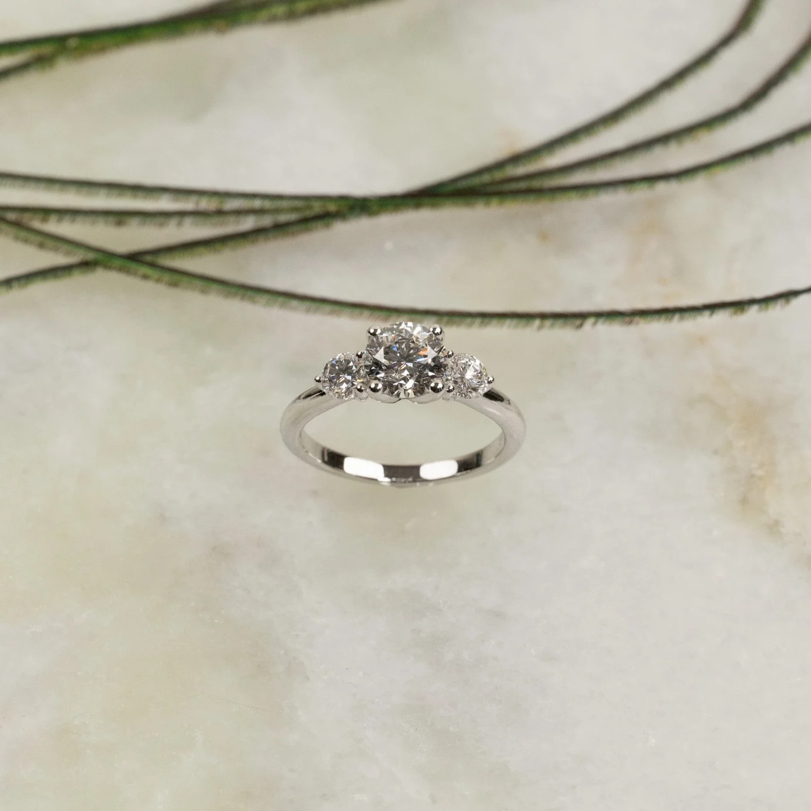 2Ct Round Lab Grown Diamond Ring 18K White Gold Classic Luxury Engagement Ring