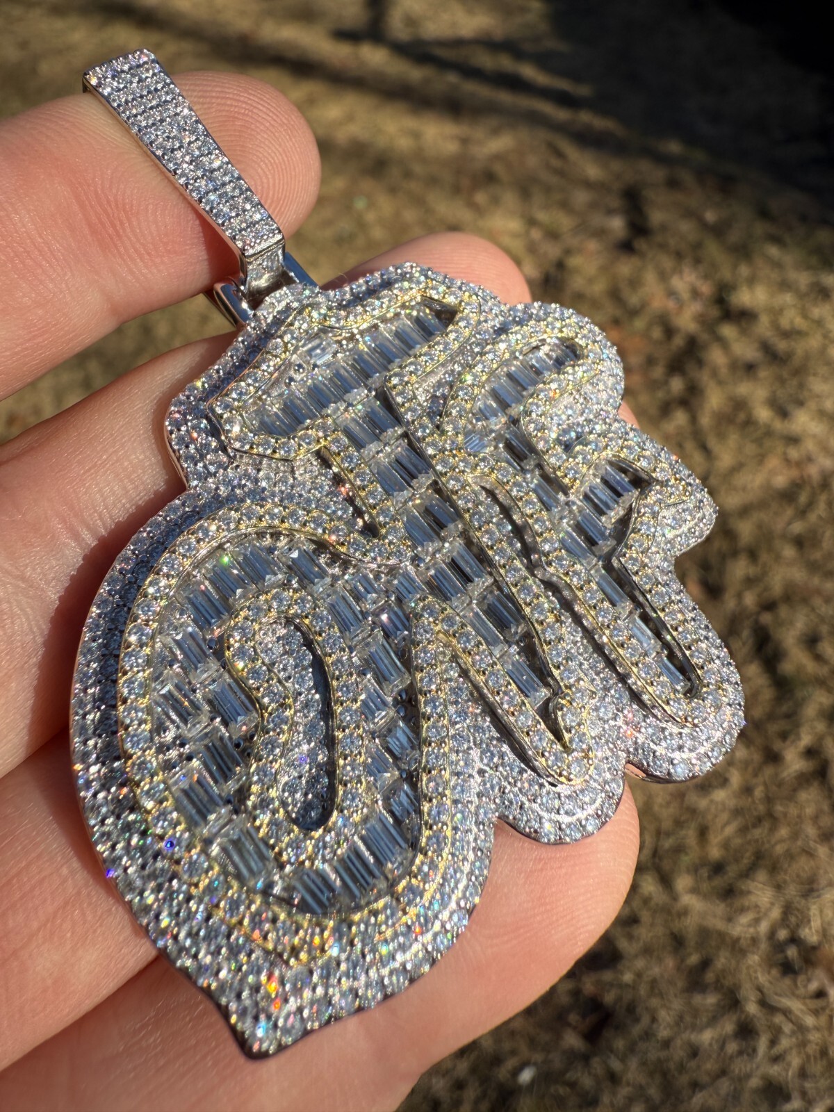 MOISSANITE 925 Silver / Gold Only The Family OTF Iced Hip Hop Necklace Pendant