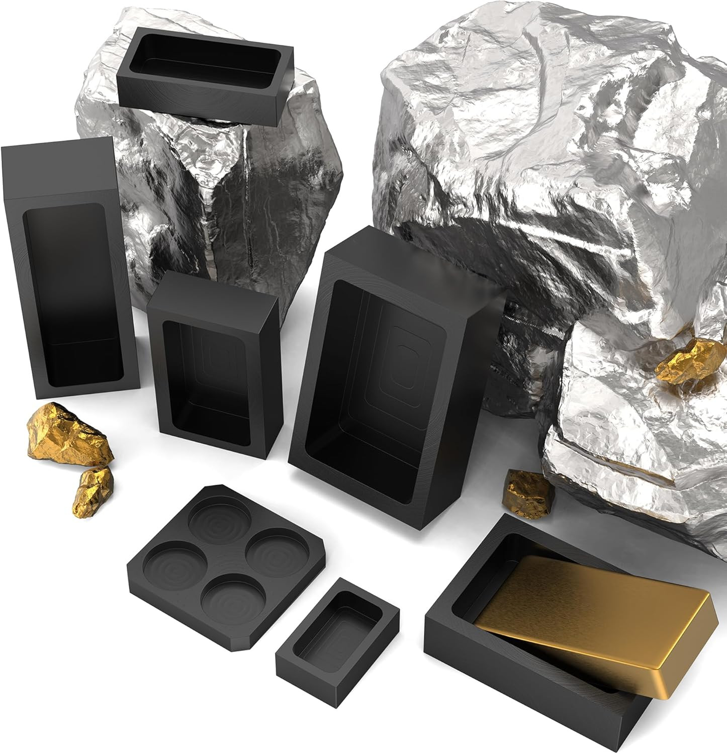 Mmasters 5Kg Premium Graphite Ingot Mold for Metal Casting – High-Purity Materia
