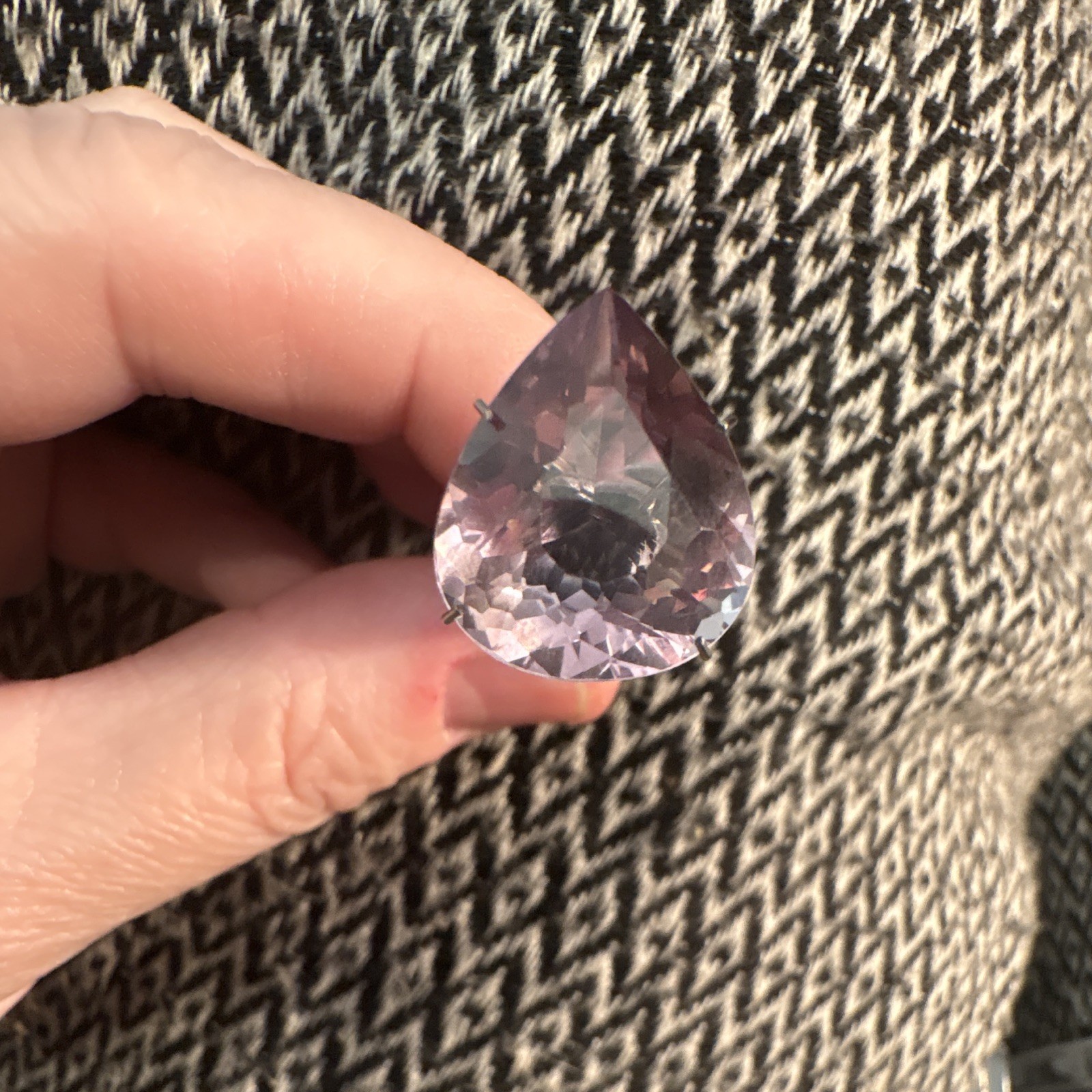 12.32Ct.Real 100%Natural BIG Purple&Golden Bolivia Ametrine Full Sparkling!