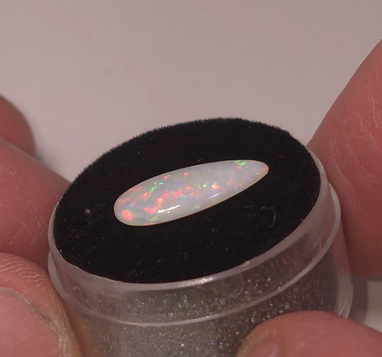 White Opal Coober Pedy Australia Natural Opal Pear Cabochon – 16 mm x 7.5 mm