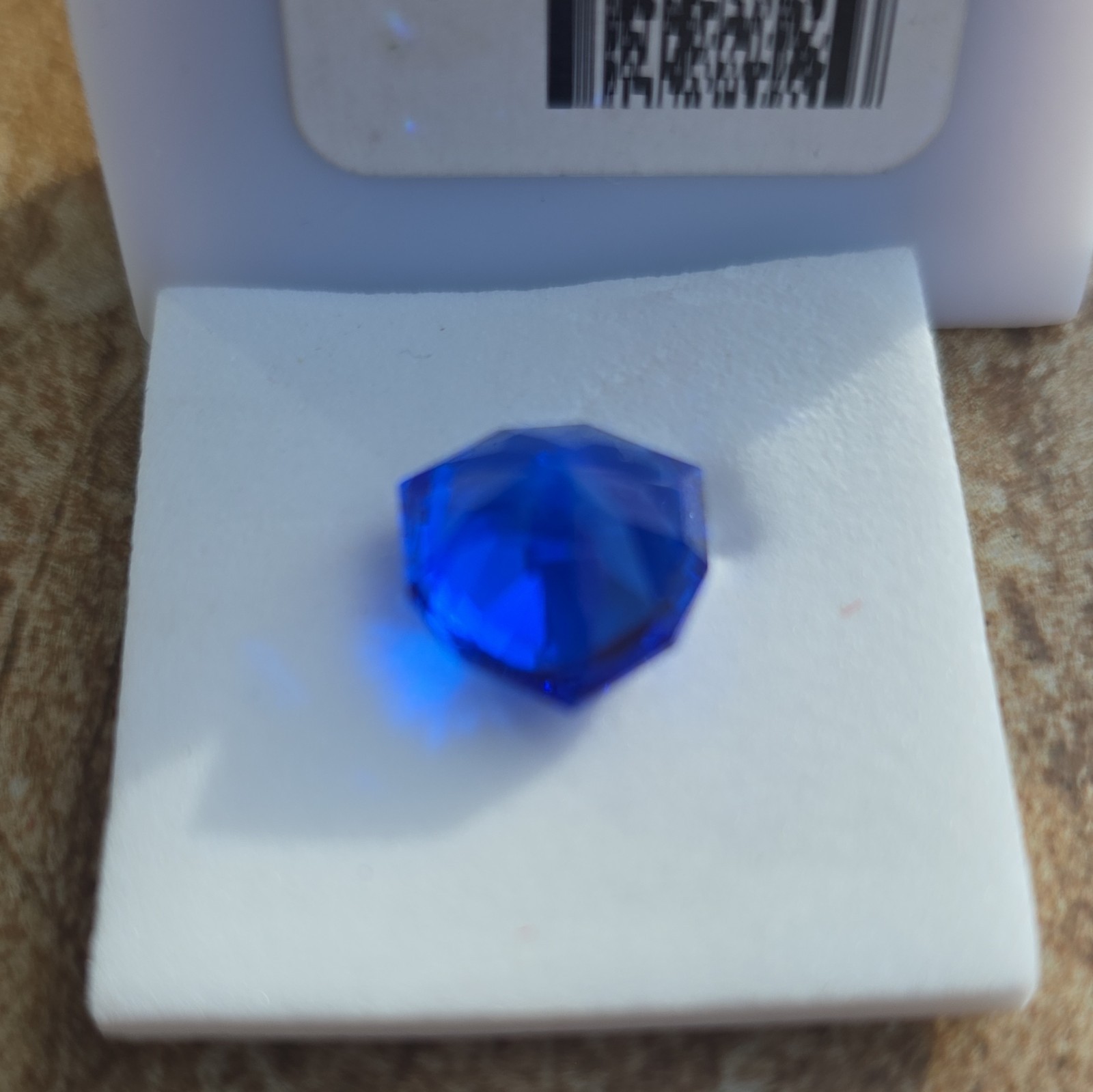 Lab-Created Blue Spinel Trillion Cut Loose Gemstone 12x12mm 7.00ct 1pc