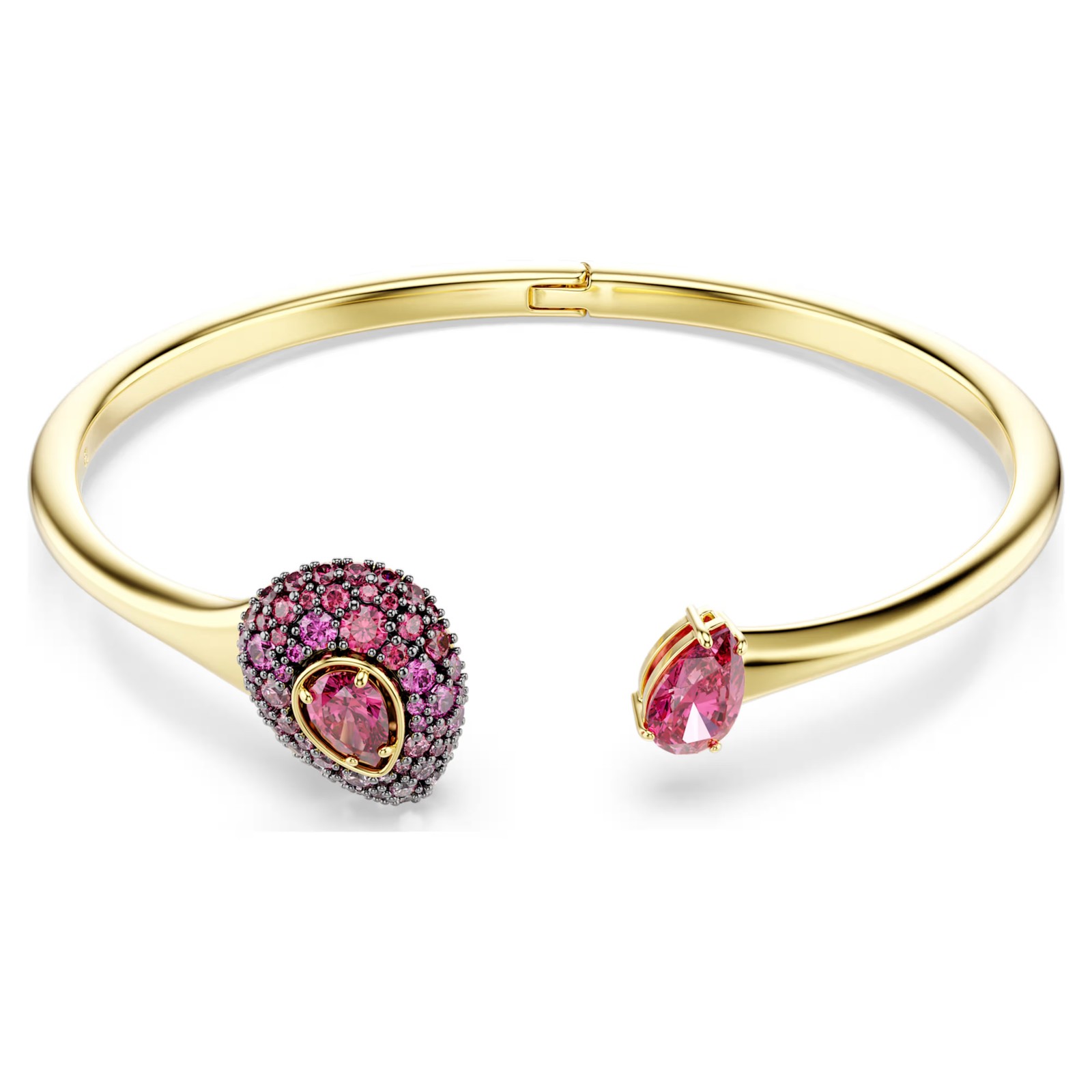 Swarovski Zirconia Sublima Bangle, Pear Cut, Red, 18K Gold Plated 5752895 Size M