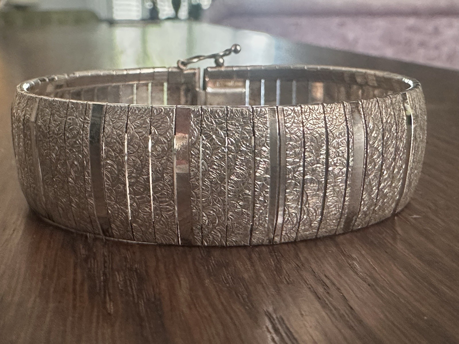 Silver 925 Italian Vintage Bracelet – Stamped And Makers Mark IBB – 35 grams