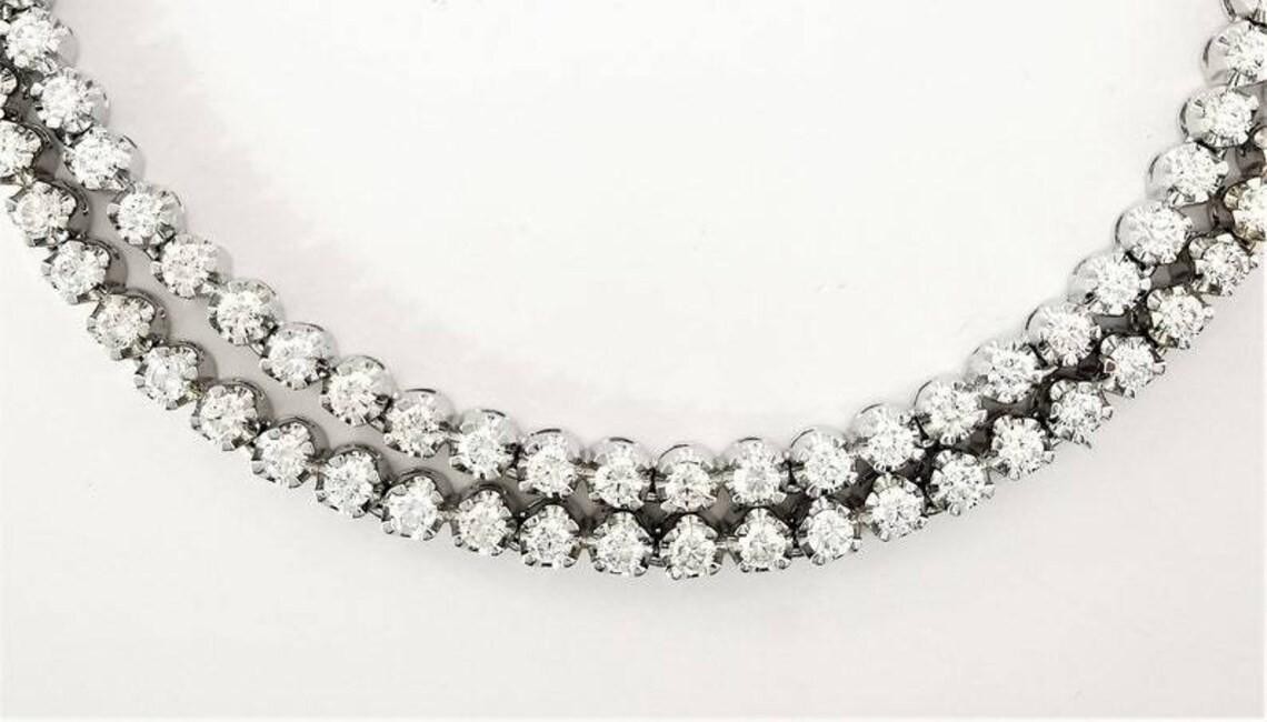 6.75 Ct Lab Grown Diamond Round Necklace EF/VS1 18″ Gift Her 925 Sterling Silver