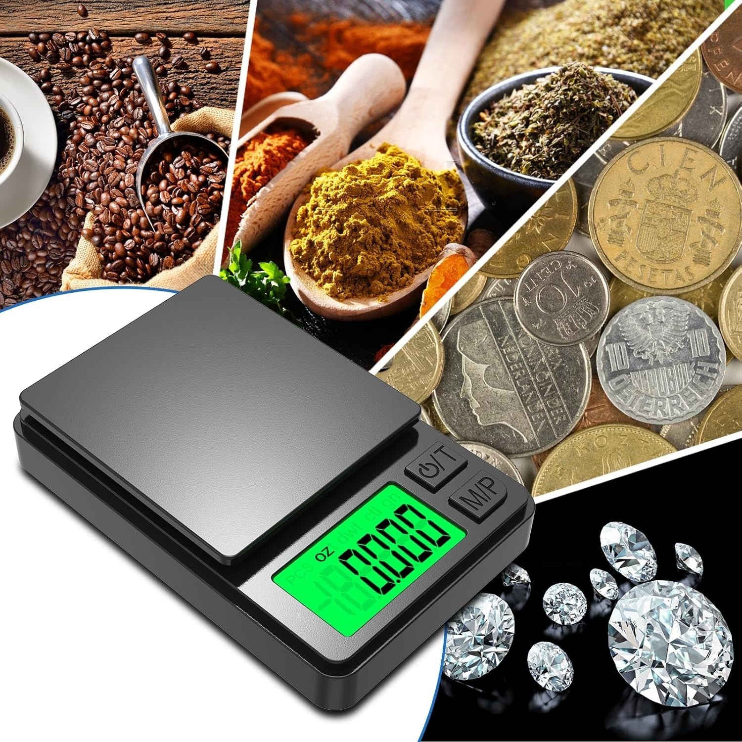 Pocket Scale 1000g x 0.01g Precision Gram Scale, Small Digital Scale Grams Ounce