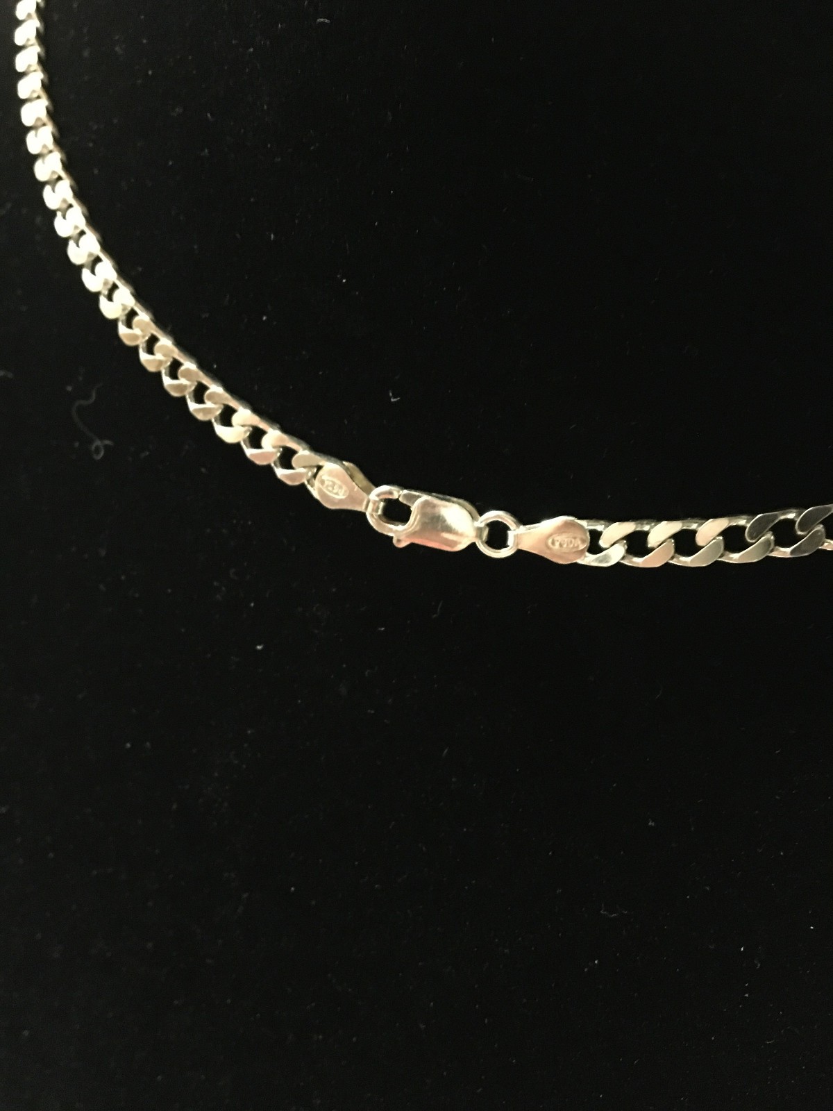 PGDA Italian Sterling Silver .925 Curb Link Diamond Cut Chain Necklace 15.7g