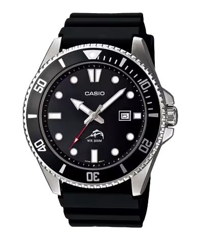 Casio Men’s Dive Watch with Black Dial – MDV-106-1AV