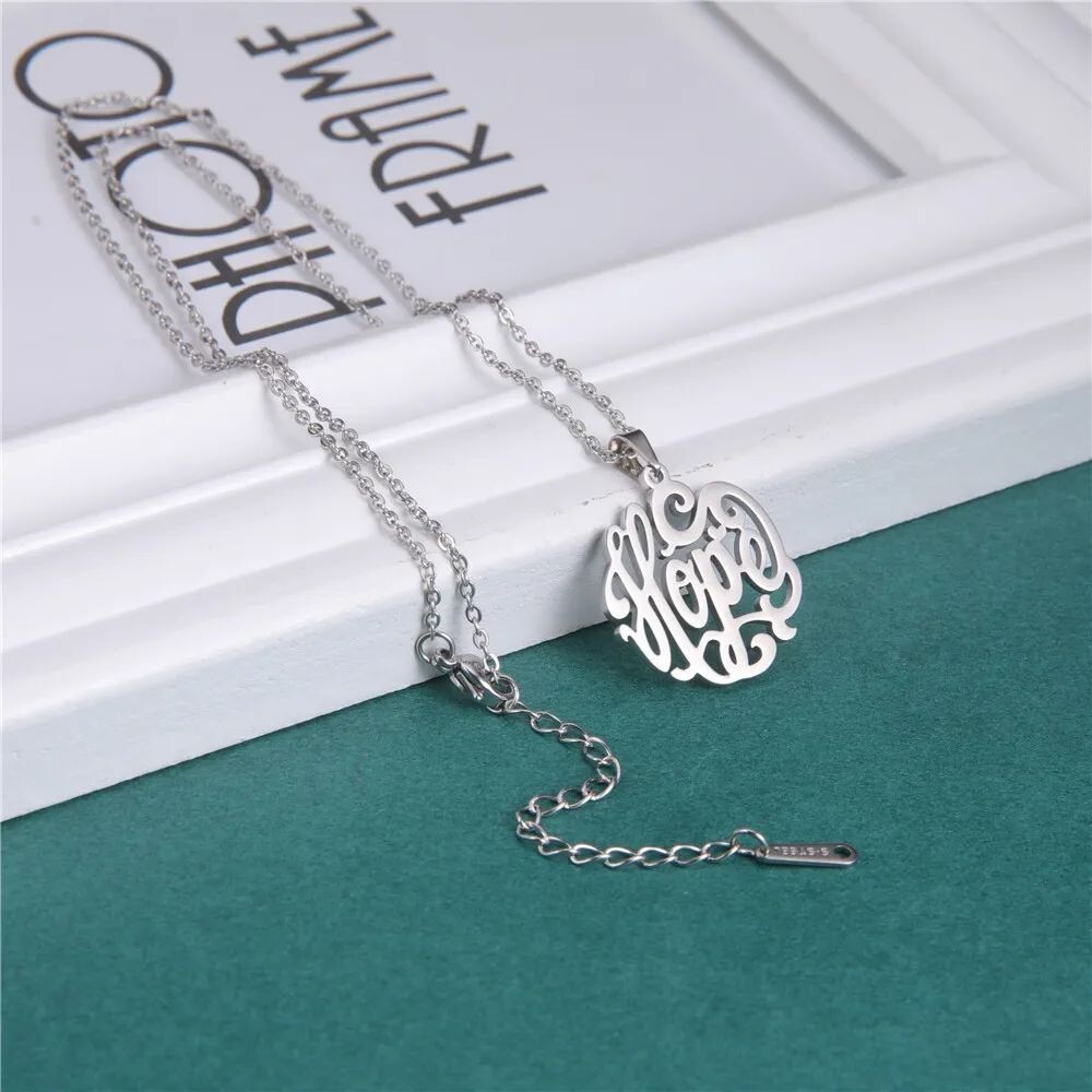 Hope Pendant Silver Stainless Steel – 45 + 5cm Chain