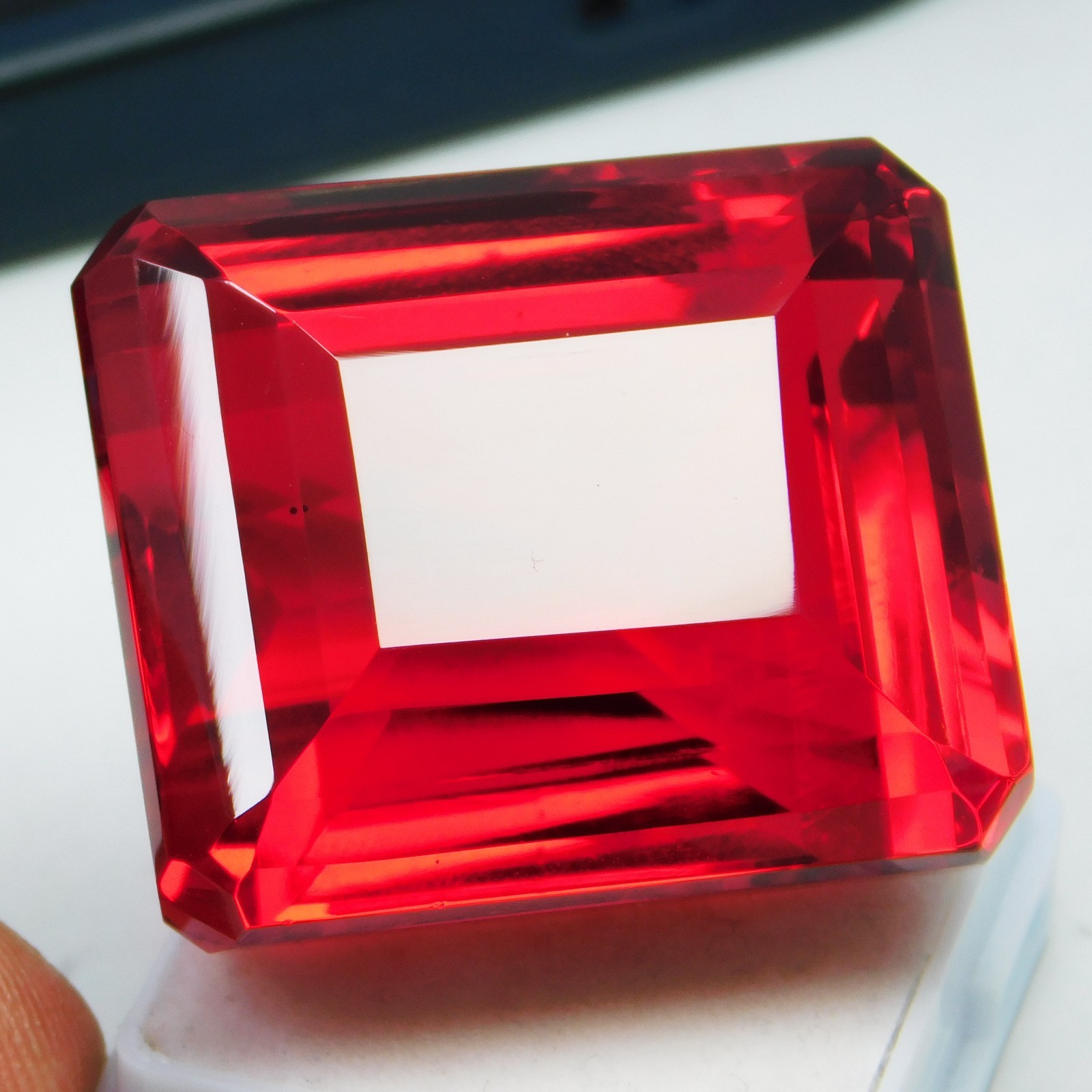 Natural Rare Almandine Red Garnet 160.40 Ct Certified Emerald Cut Loose Gemstone