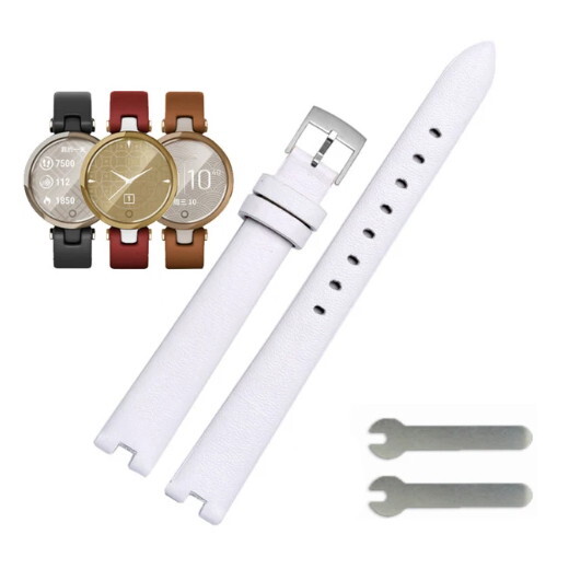Leather Watch Strap x Garmin Lily Smart Watch White Red Blue Grey 14mm
