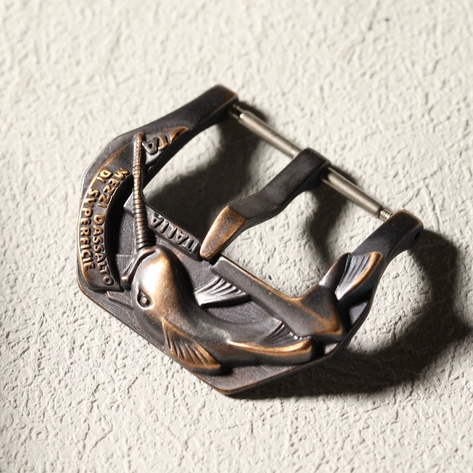 Metal Watch Bands Buckle Durable Bronze Colorful Leather Strap Clasp 22-26mm