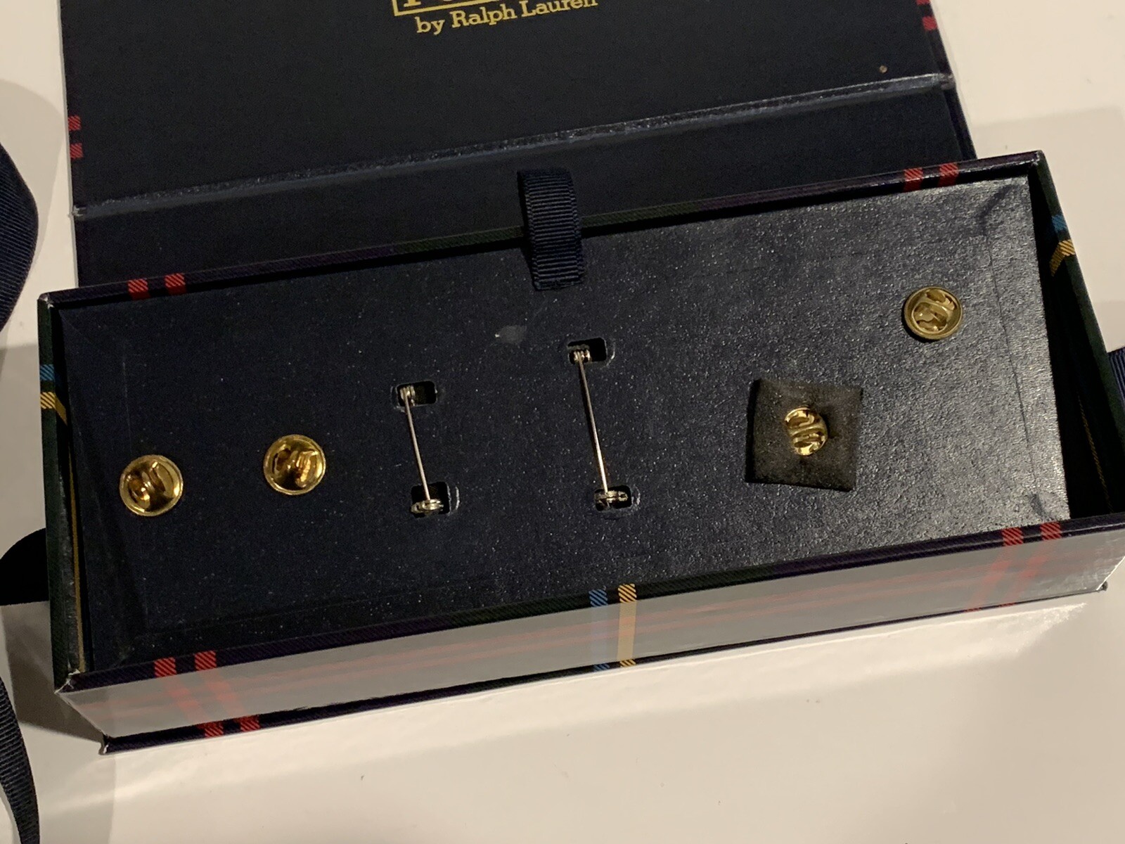 Polo Ralph Lauren Pin Bullion Brooch Gift Set Pony Shield Military R L Rare