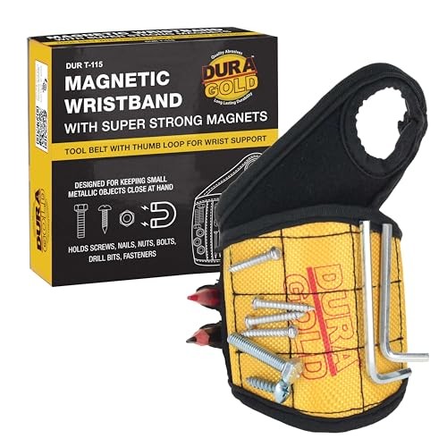 Dura-Gold Magnetic Wristband Tool Holder Fasteners Nails
