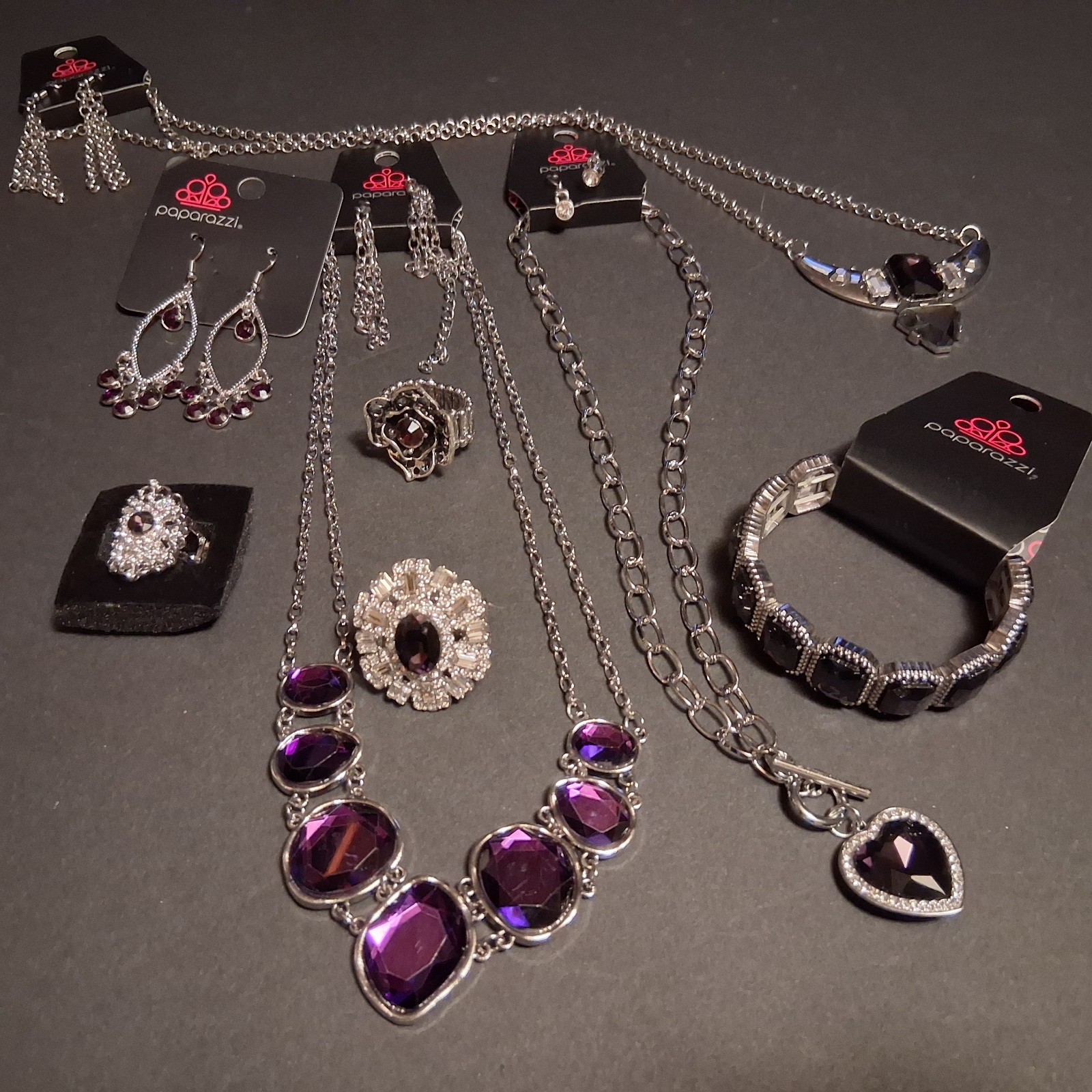 Best Pick Paparazzi-Ethereally Extravagant Purple Earrings (Color Silver Purple)