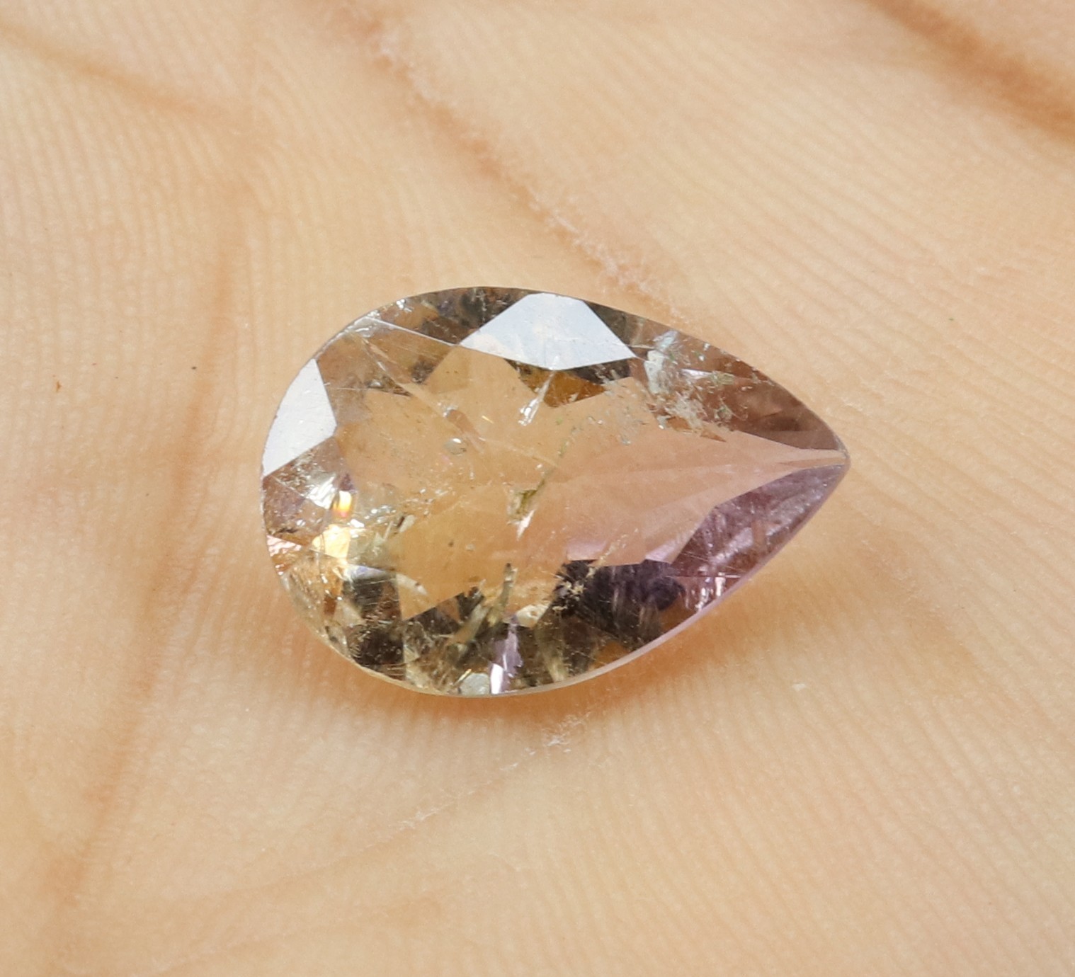 Natural Bolivia Ametrine Bi-Color 4.15 Ct Untreated Certified Loose Gemstone