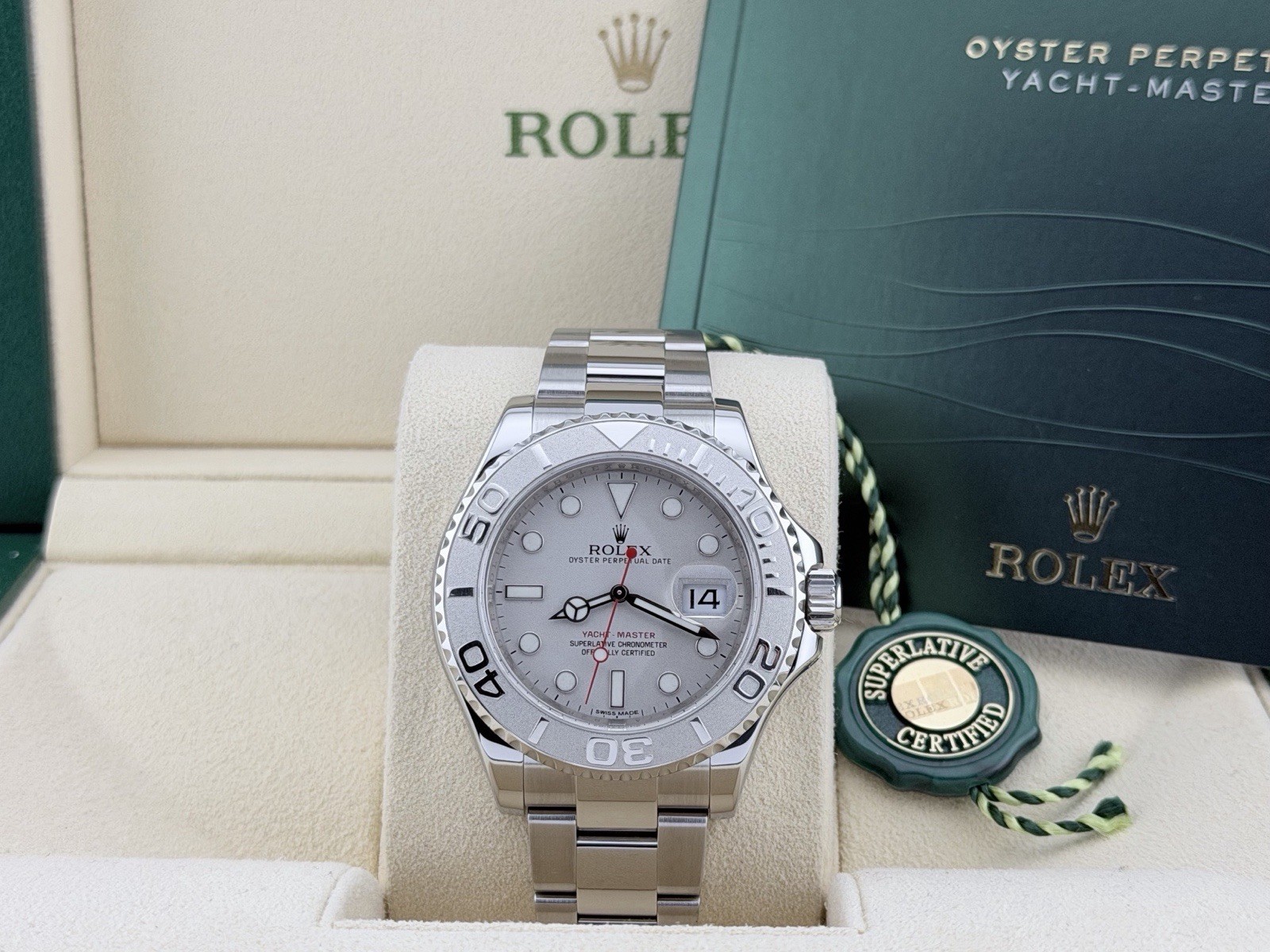 Rolex Yacht Master 40 116622 40mm Platinum Dial Stainless Steel Box Booklet