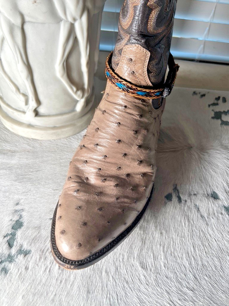 Western Boot Jewelry 3/8 in Horsehair Cowboy Adjustable fit Black Brown Turquois